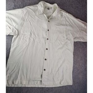 Mens Tommy Bahama Paradise Lodge Last Resort Hawaiian Silk Shirt Large
